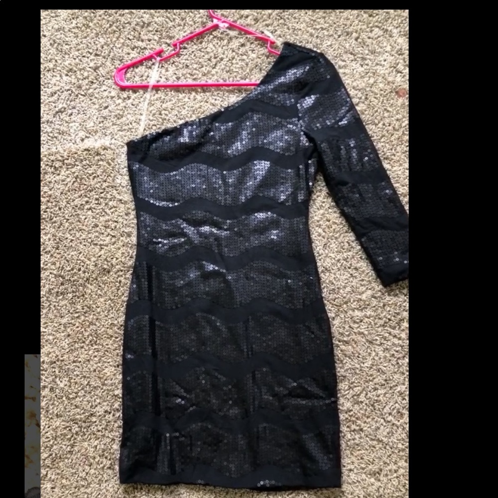 Black mini dress